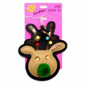 LUV BETSEY JOHNSON Holiday Reindeer Luggage Tag